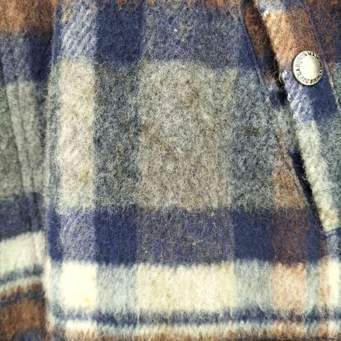 ジュンヤワタナベコムデギャルソンマン JUNYA WATANABE COMME des GARCONS MAN 05aw archive マルチポケット マドラスチェック フーデットジャケット ハーフコート  メンズ JPN:M